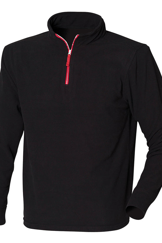 Finden Hales Zip Fleece Piped Sweatshirt Unisex Adult Sports Leisure