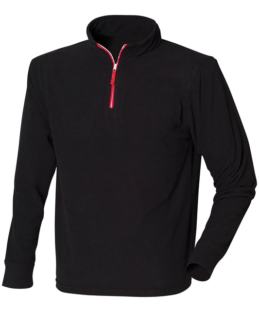 Finden Hales Zip Fleece Piped Sweatshirt Unisex Adult Sports Leisure