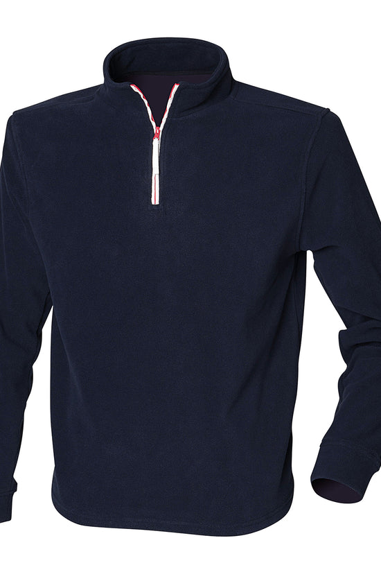 Finden Hales Zip Fleece Piped Sweatshirt Unisex Adult Sports Leisure