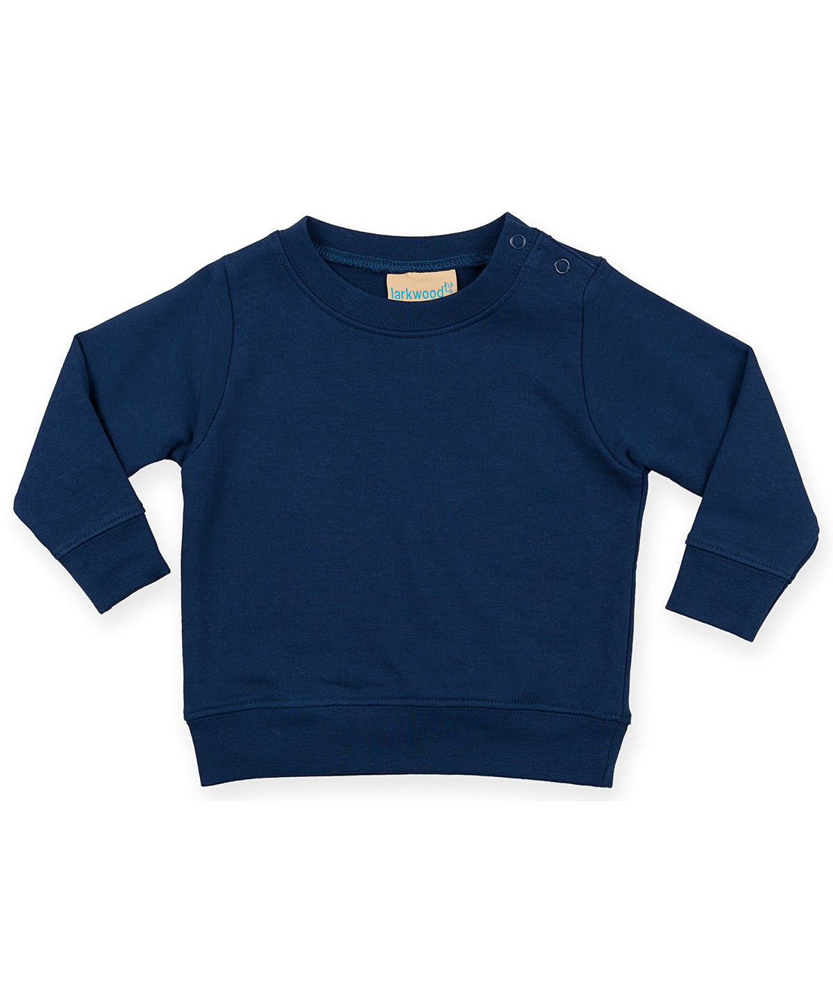 Larkwood Infant Crew Neck Sweatshirt with Shoulder Poppers