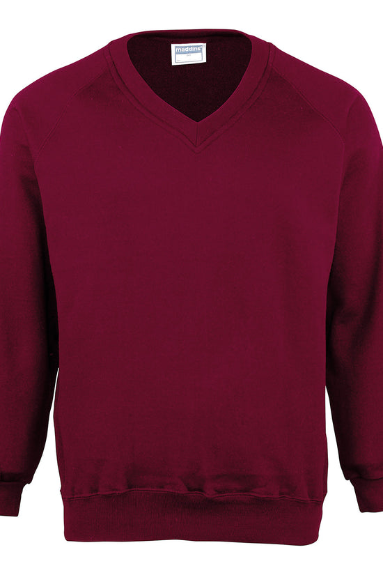 Maddins Coloursure VNeck Sweatshirt for Unisex Adults Plus Sizes