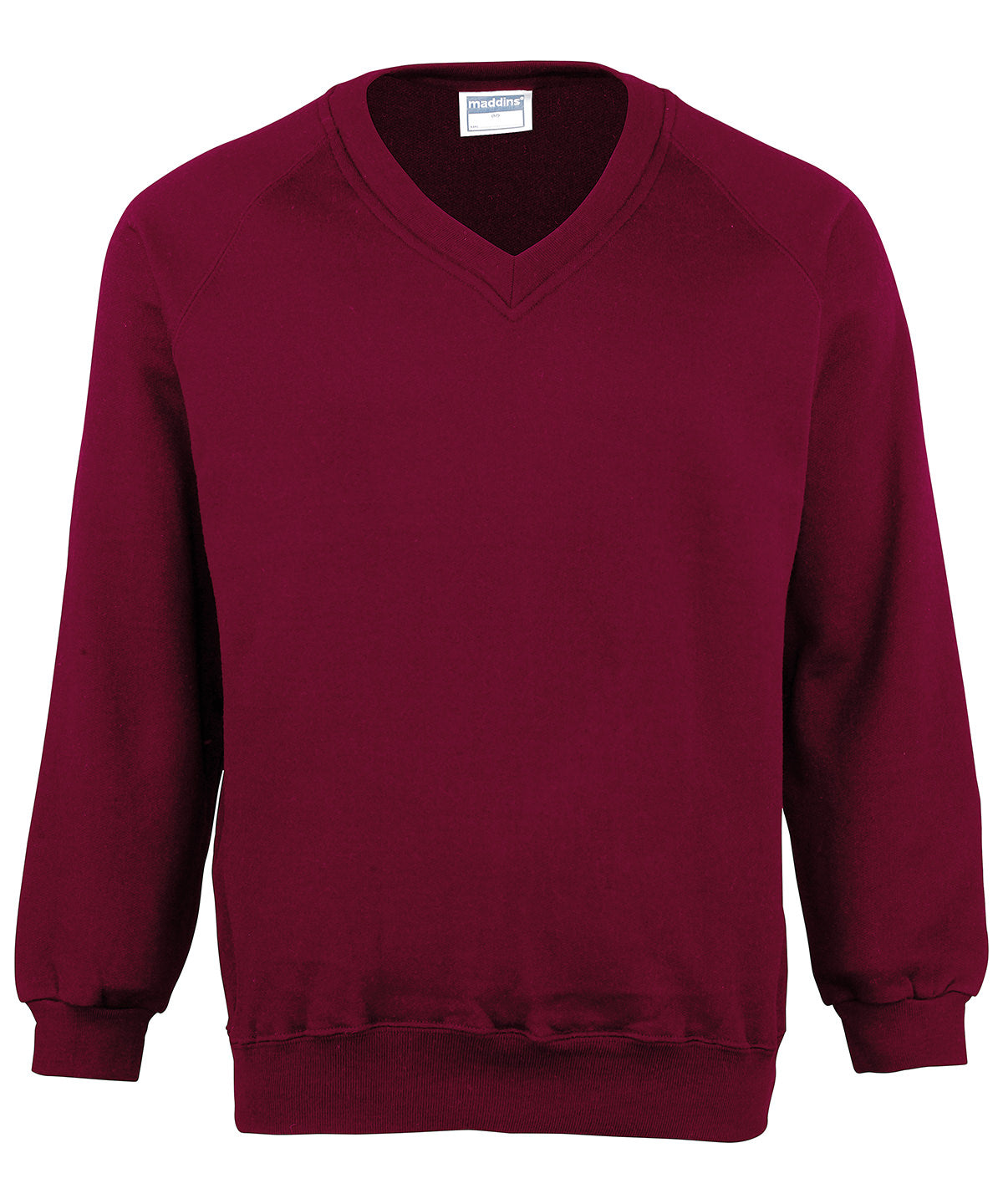 Maddins Coloursure VNeck Sweatshirt for Unisex Adults Plus Sizes