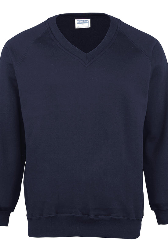 Maddins Coloursure VNeck Sweatshirt for Unisex Adults Plus Sizes