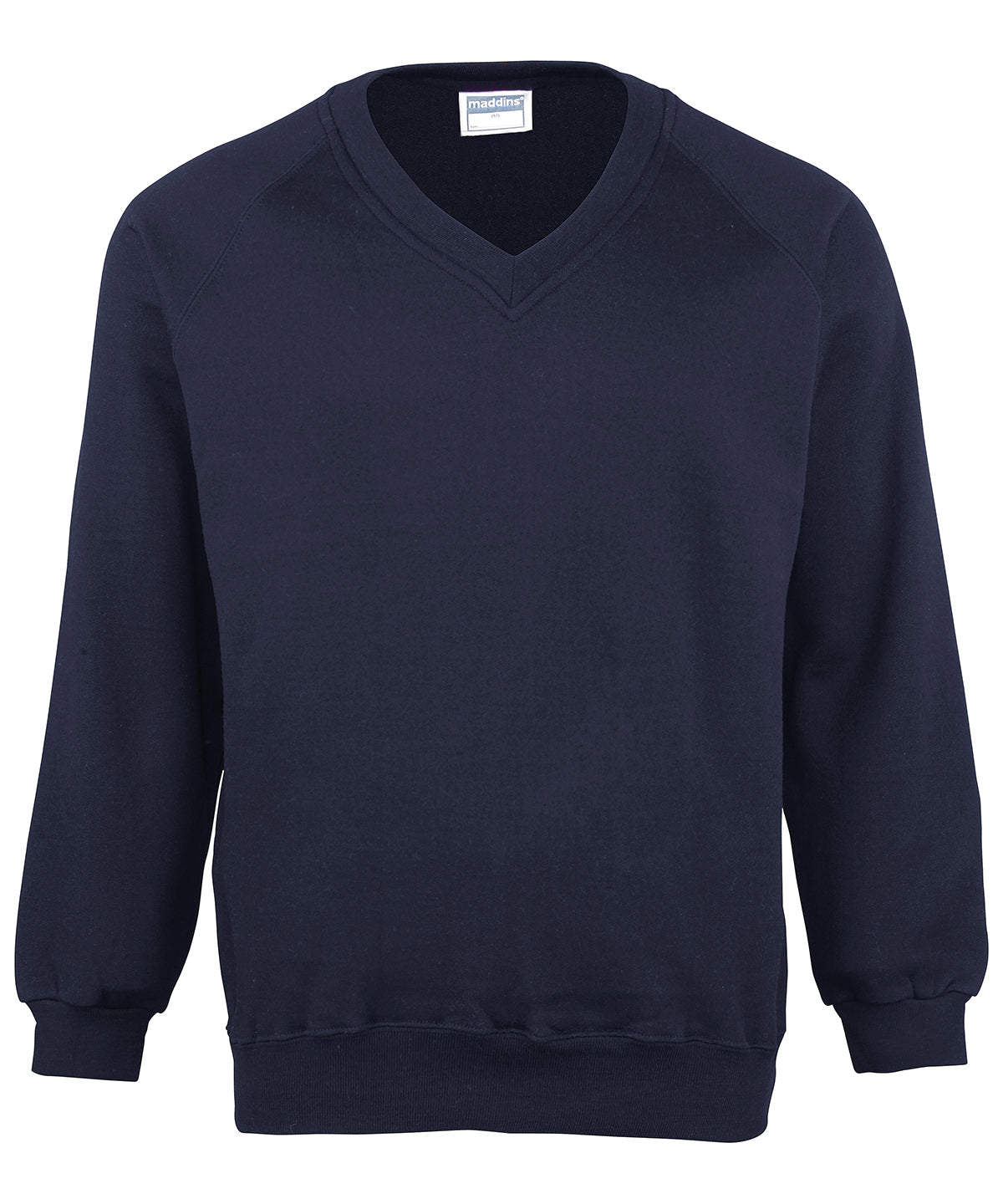 Maddins Coloursure VNeck Sweatshirt for Unisex Adults Plus Sizes