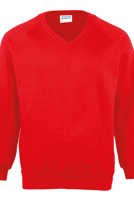 Maddins Coloursure VNeck Sweatshirt for Unisex Adults Plus Sizes