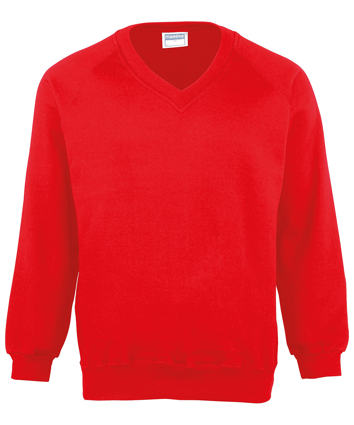 Maddins Coloursure VNeck Sweatshirt for Unisex Adults Plus Sizes