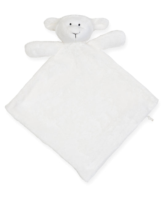 Cream Lamb Comforter Soft Toy with Zip Opening Infant Kids Gifting Accessories
