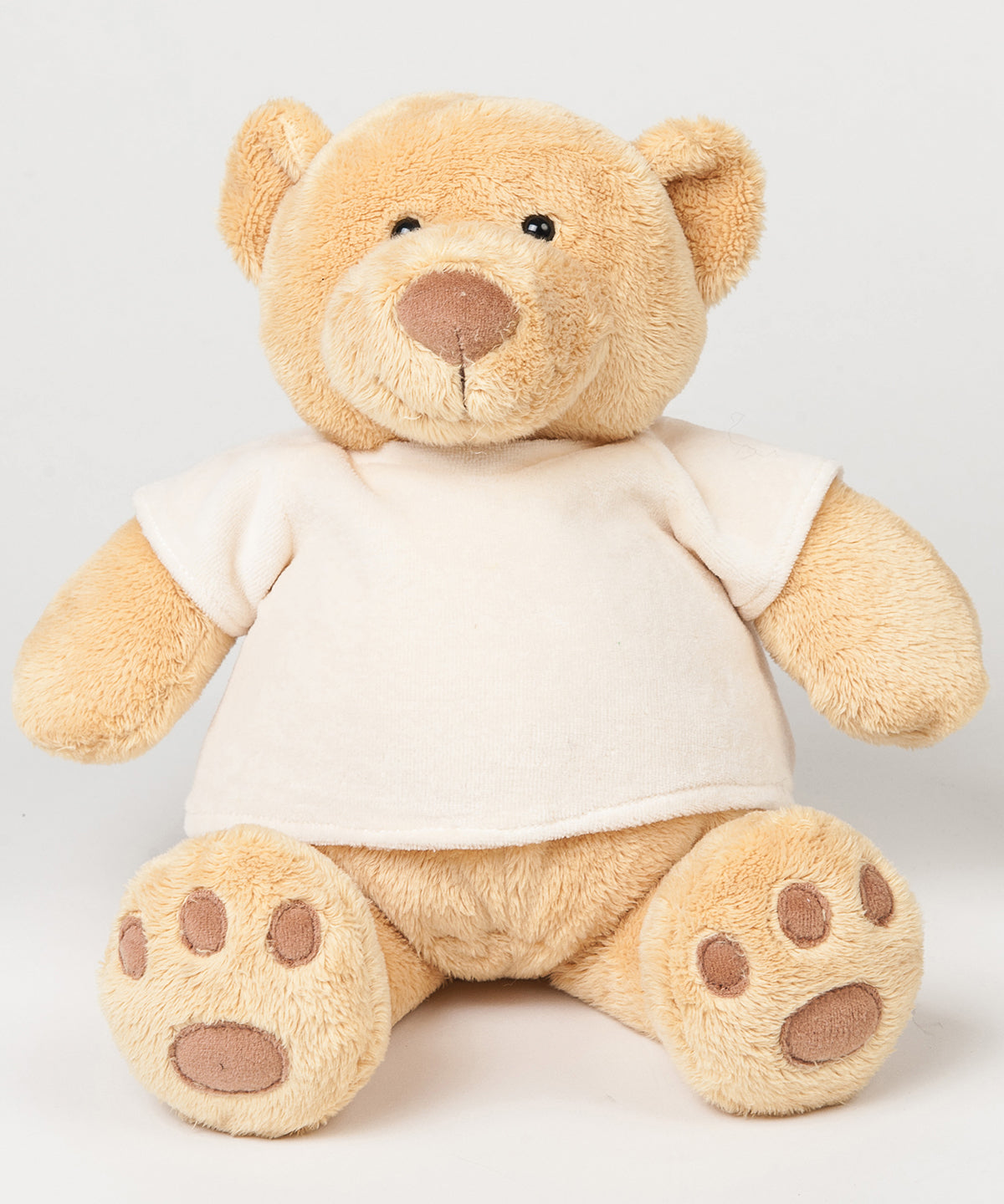 Mumbles Honey Bear Soft Toy in Cream Velour TShirt InfantKids Christmas Gift