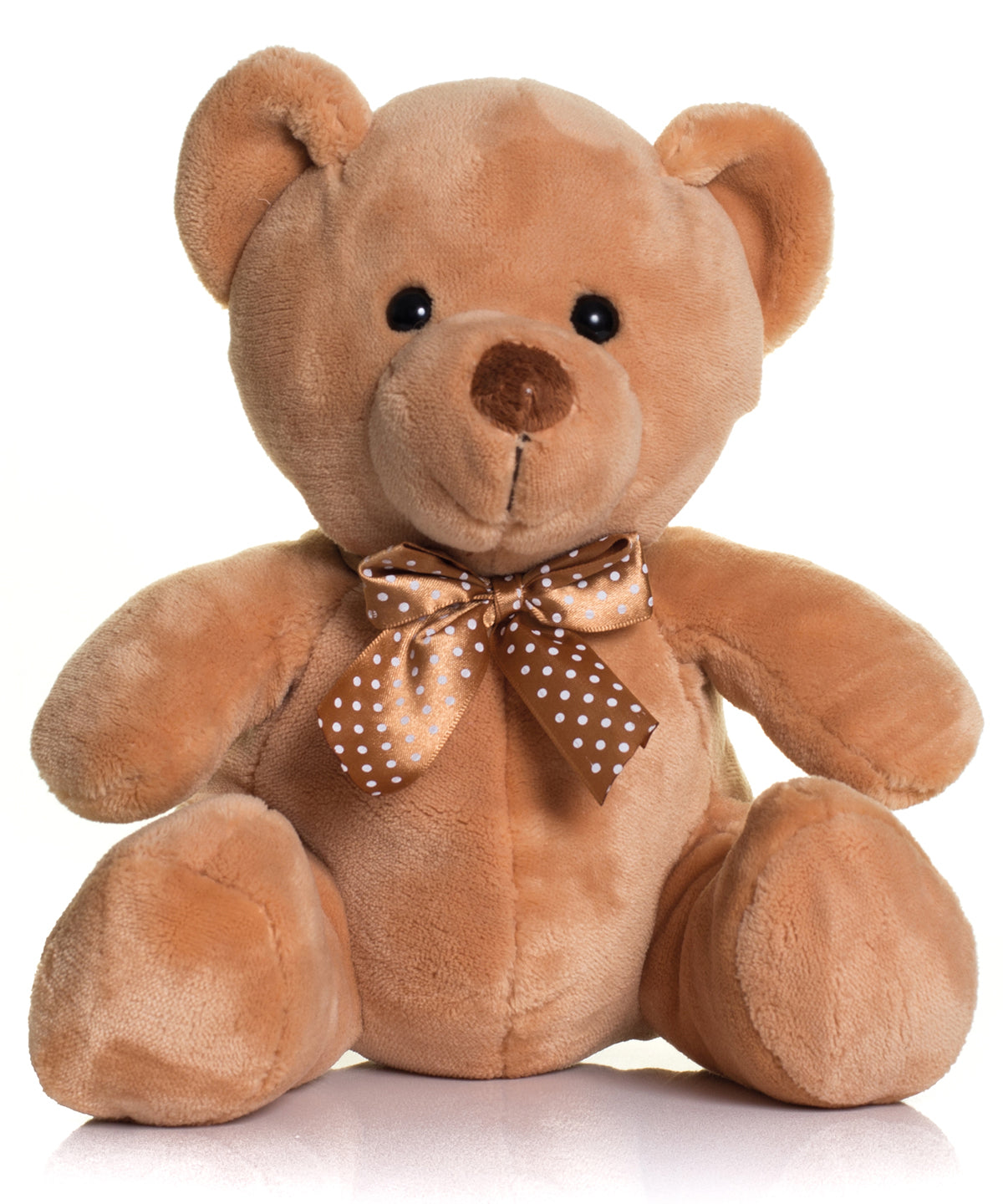 Mumbles Velvet Bear Soft Toy with Contrast Nose and Ribbon