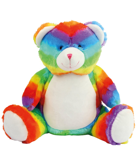 Mumbles Zippie Rainbow Bear Soft Plush Toy Unisex InfantKids Gift