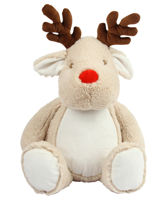 Christmas Reindeer Soft Toy with Zip Access for Embroidery