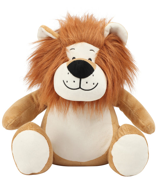 Mumbles Zippie Lion Plush Toy with Zip Access for Custom Embroidery