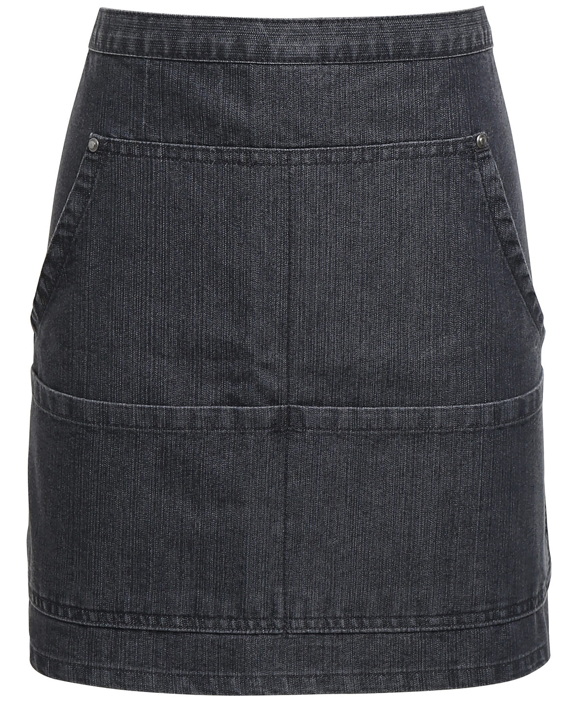 Denim Waist Apron with Contrast Stitching and Copper Rivets