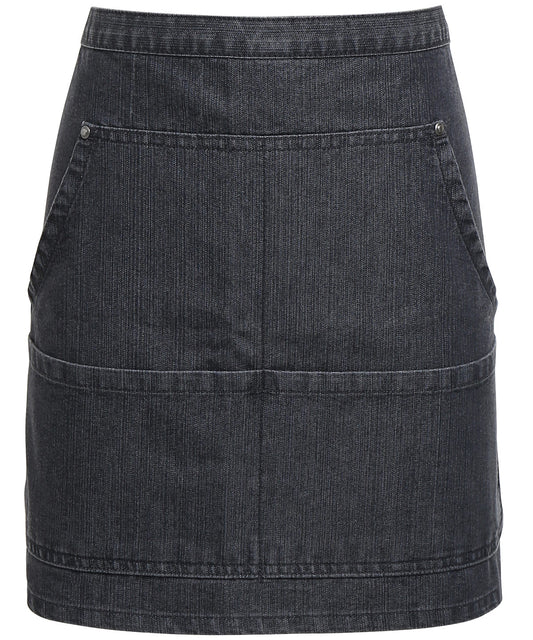 Denim Waist Apron with Contrast Stitching and Copper Rivets