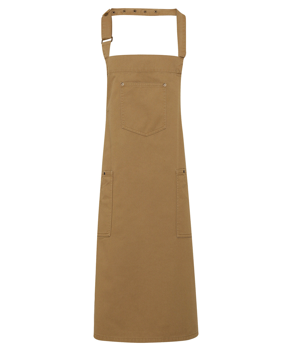 Chino Style Bib Apron with Pockets