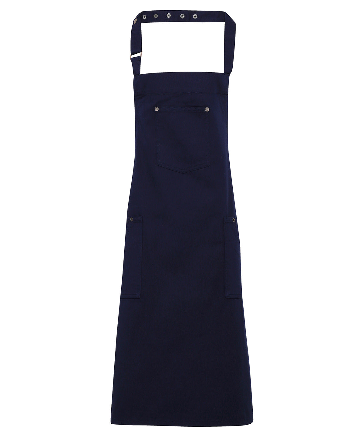 Chino Style Bib Apron with Pockets