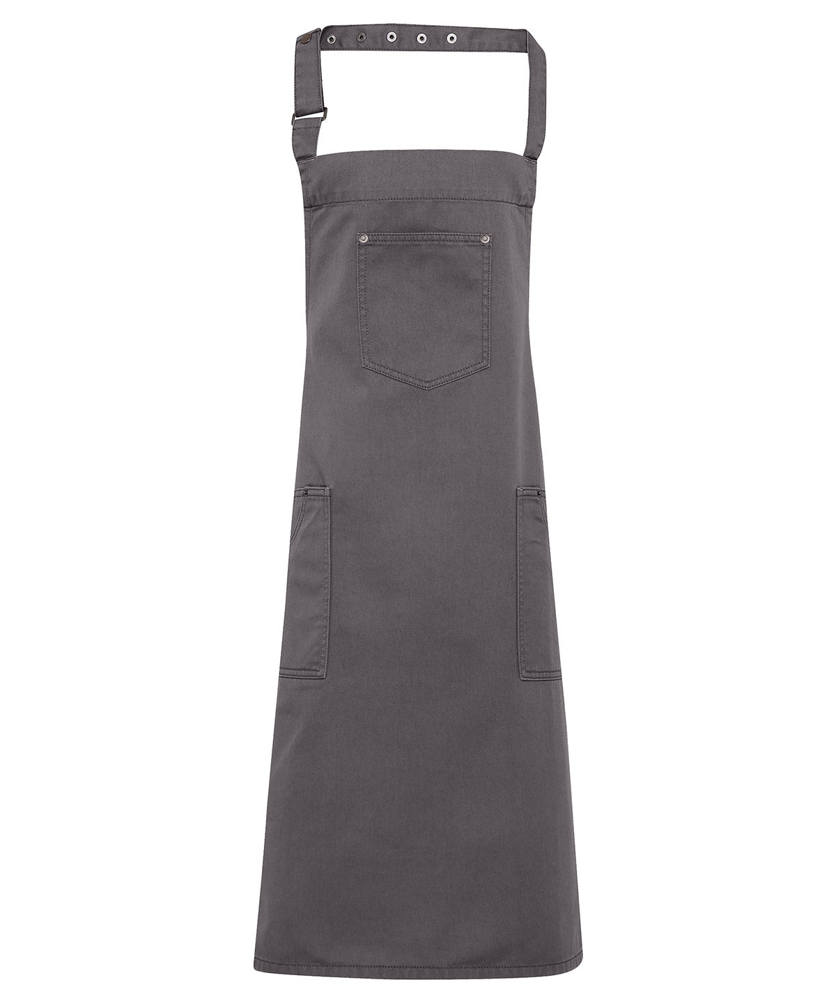 Chino Style Bib Apron with Pockets