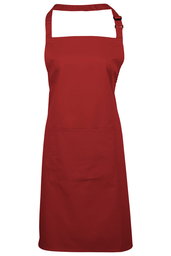 Premier Colours Bib Apron with Pocket Unisex Adult Apron