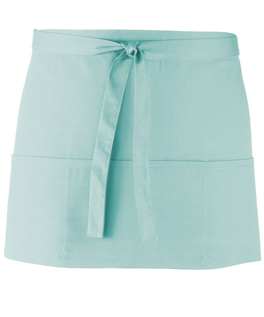 Premier Colours 3Pocket Apron Short Waist Apron with Open Pockets