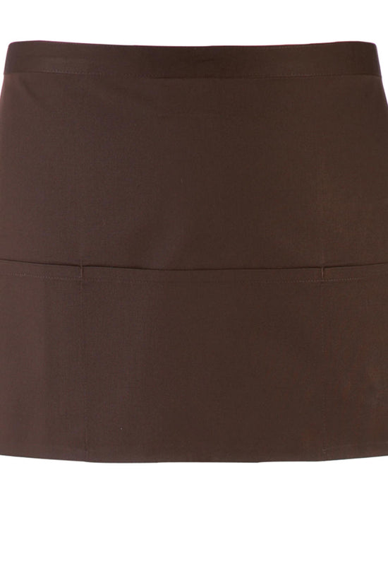 Premier Colours 3Pocket Apron Short Waist Apron with Open Pockets
