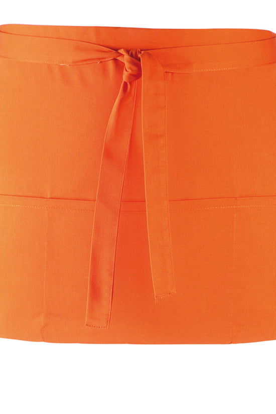 Premier Colours 3Pocket Apron Short Waist Apron with Open Pockets