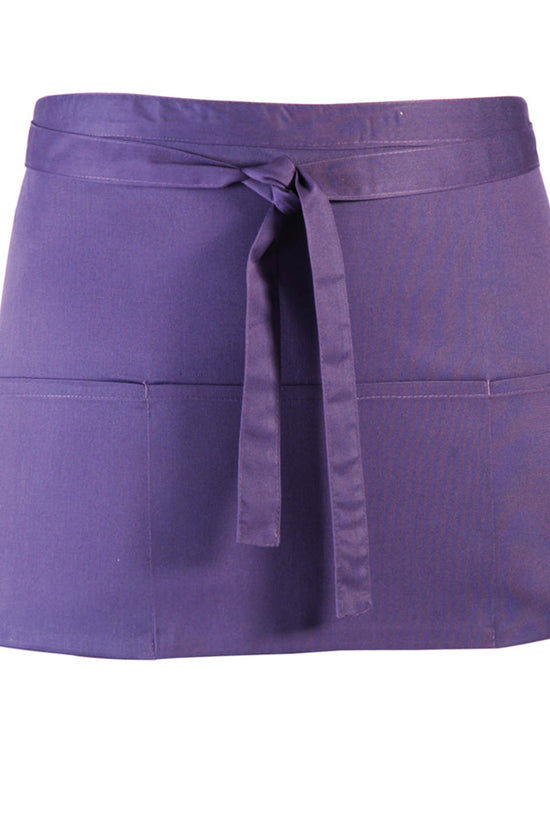Premier Colours 3Pocket Apron Short Waist Apron with Open Pockets