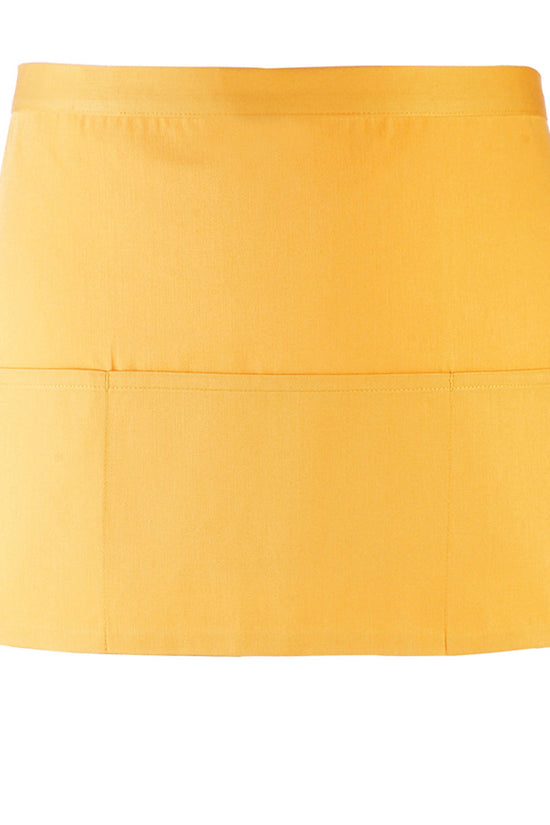 Premier Colours 3Pocket Apron Short Waist Apron with Open Pockets