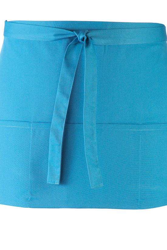 Premier Colours 3Pocket Apron Short Waist Apron with Open Pockets