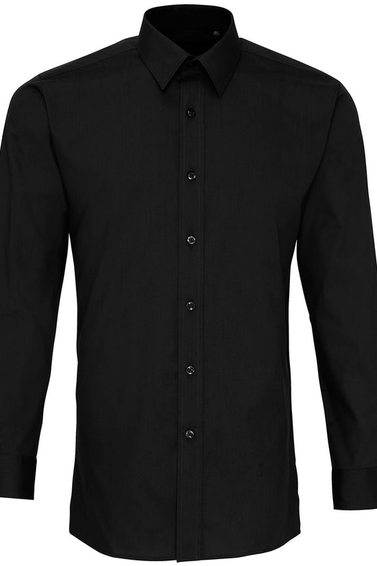 Premier Poplin Fitted Long Sleeve Shirt for Men