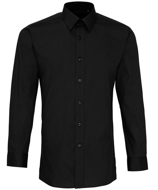 Premier Poplin Fitted Long Sleeve Shirt for Men