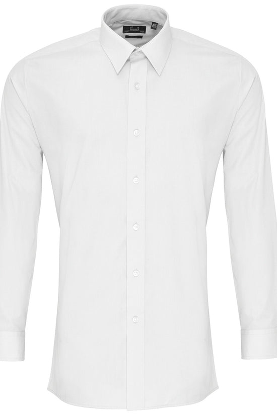 Premier Poplin Fitted Long Sleeve Shirt for Men