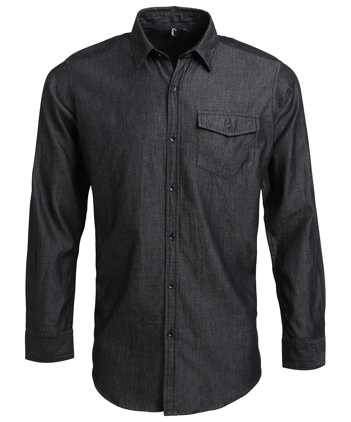Mens Premier Denim Shirt with Contrast Stitch Detail