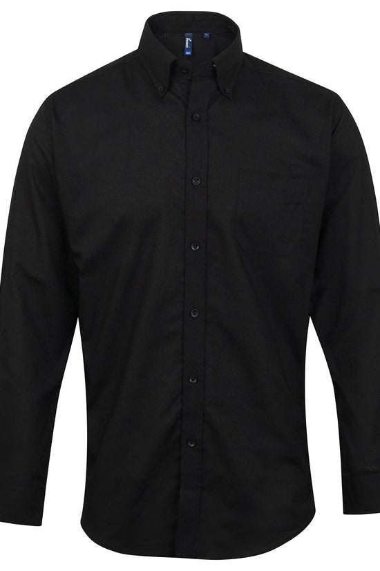 Premier Signature Oxford Long Sleeve Shirt for Men WrinkleFree SemiFitted Styling