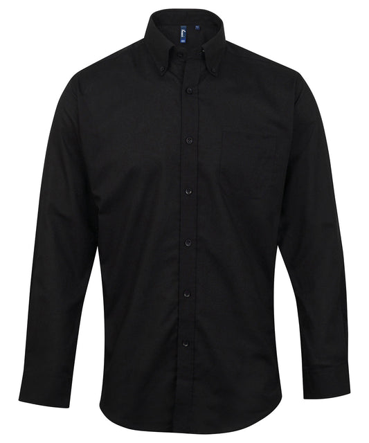 Premier Signature Oxford Long Sleeve Shirt for Men WrinkleFree SemiFitted Styling