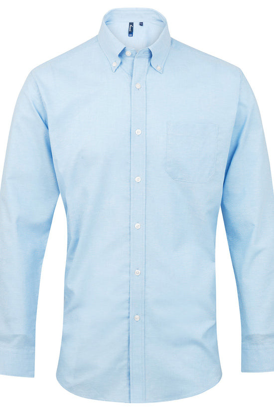 Premier Signature Oxford Long Sleeve Shirt for Men WrinkleFree SemiFitted Styling