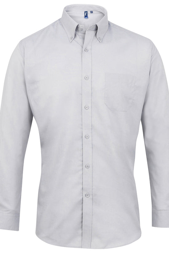 Premier Signature Oxford Long Sleeve Shirt for Men WrinkleFree SemiFitted Styling