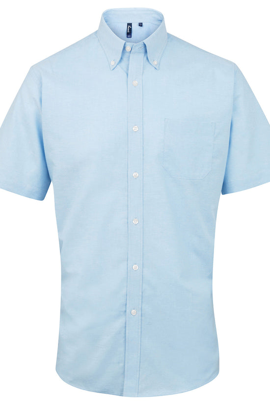 Premier Mens Signature Oxford Short Sleeve Shirt