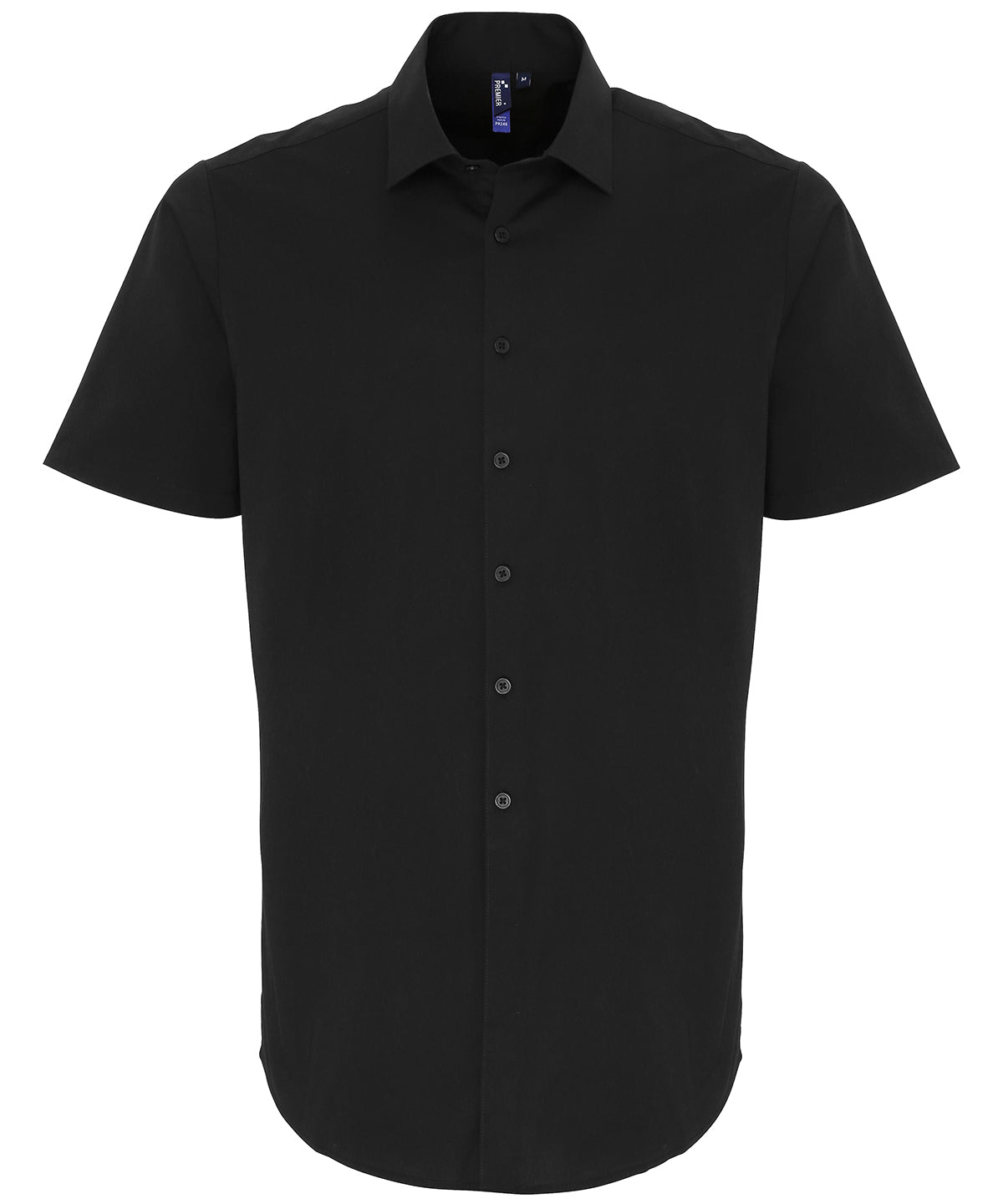 Stretch Fit Cotton Poplin Short Sleeve Shirt for Men