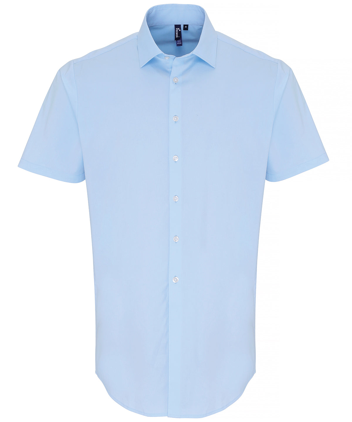 Stretch Fit Cotton Poplin Short Sleeve Shirt for Men