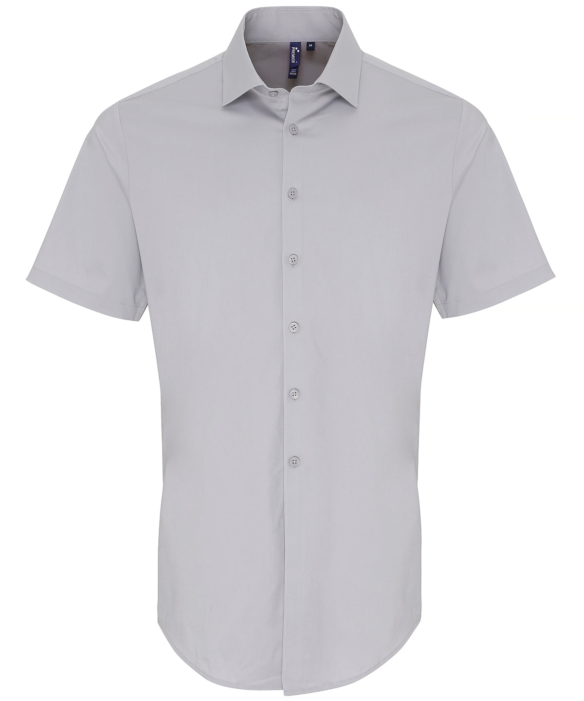 Stretch Fit Cotton Poplin Short Sleeve Shirt for Men