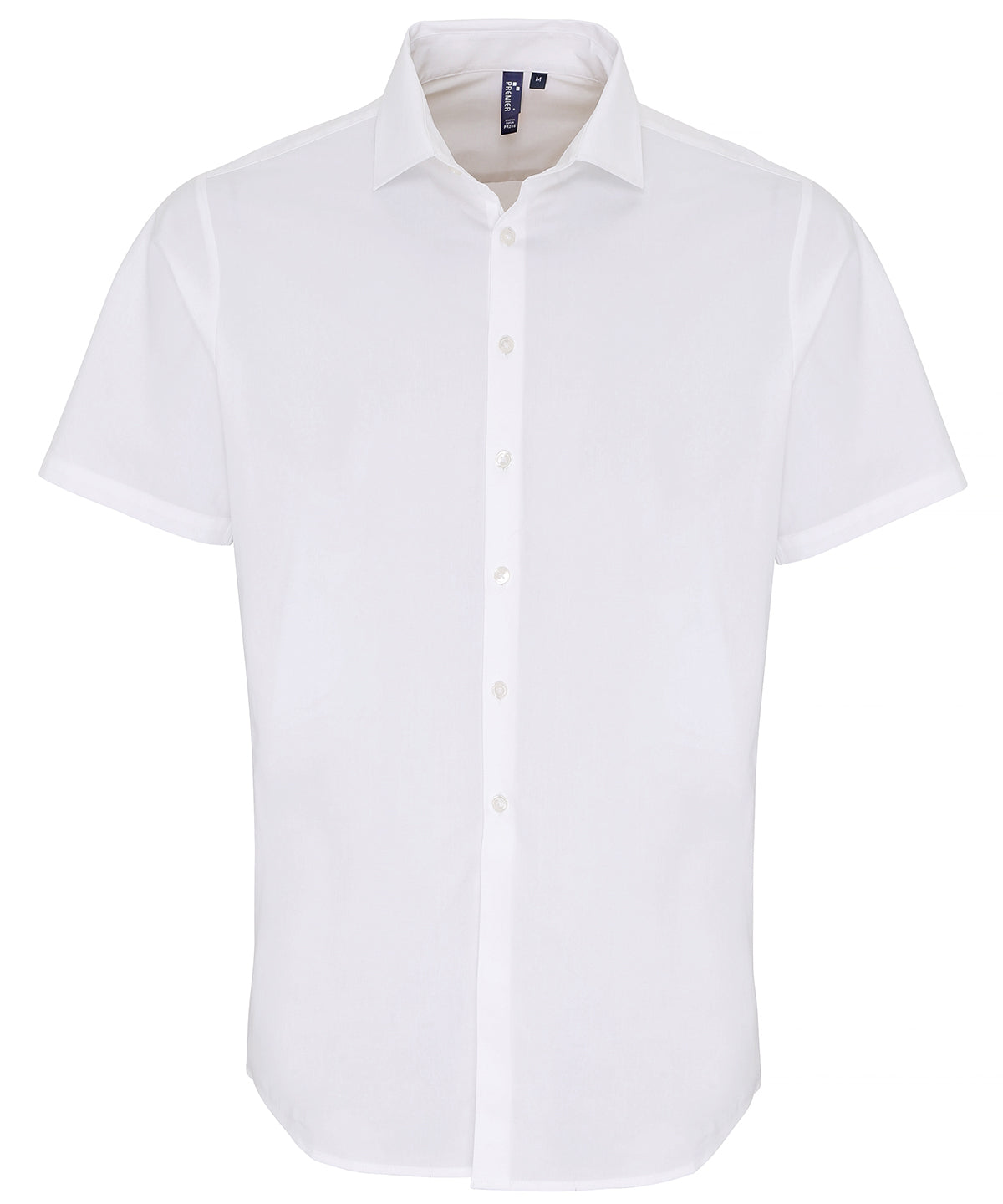 Stretch Fit Cotton Poplin Short Sleeve Shirt for Men