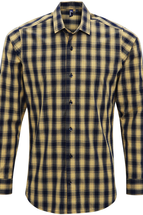 Premier Mulligan Check Cotton Long Sleeve Shirt for Men