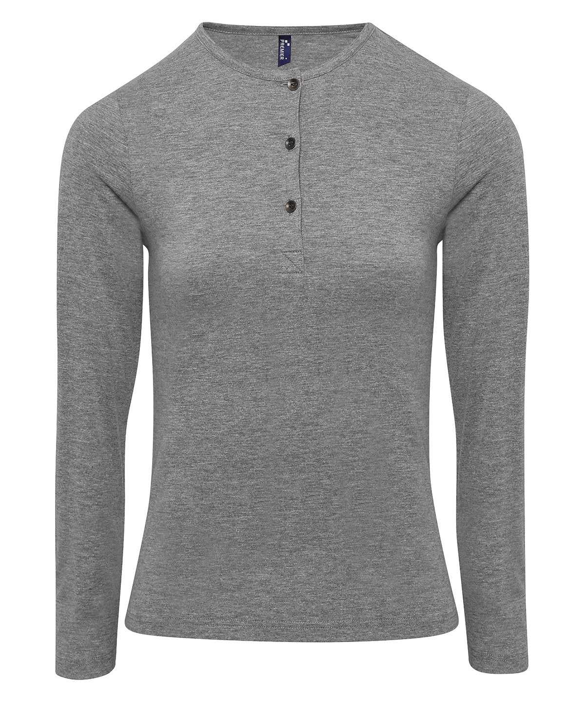 Womens Roll Sleeve Tee with Button Tab Detail