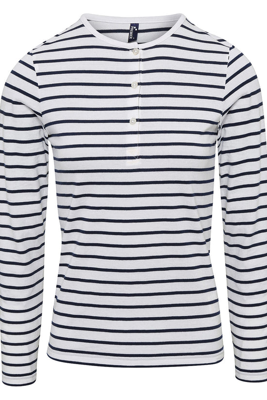 Womens Roll Sleeve Tee with Button Tab Detail