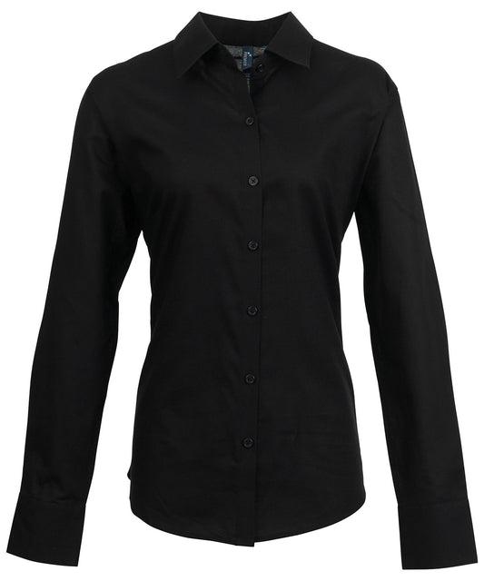 Premier Womens Signature Oxford Long Sleeve Blouse Plus Sizes