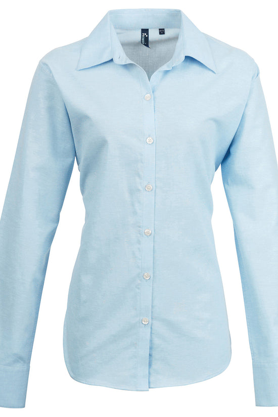 Premier Womens Signature Oxford Long Sleeve Blouse Plus Sizes