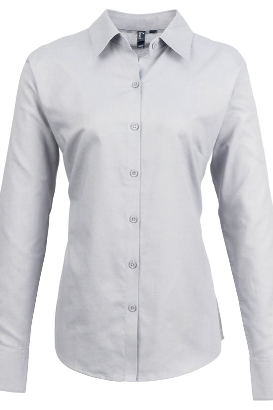 Premier Womens Signature Oxford Long Sleeve Blouse Plus Sizes