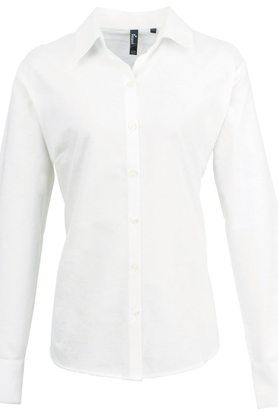Premier Womens Signature Oxford Long Sleeve Blouse Plus Sizes