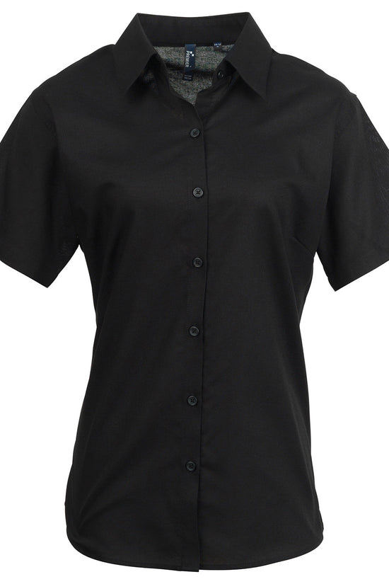 Womens Signature Oxford Short Sleeve Blouse
