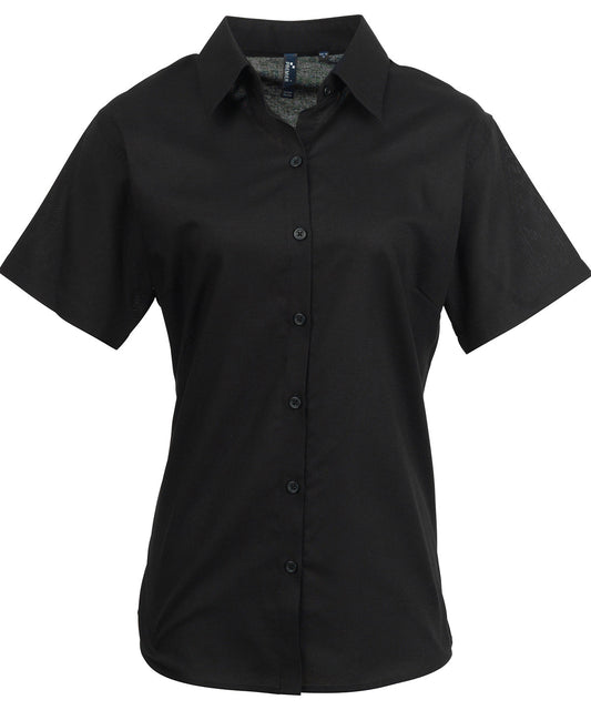 Womens Signature Oxford Short Sleeve Blouse